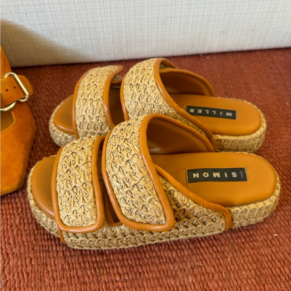 Simon Miller Tan Sandals with Woven Design - Picture 1 of 3